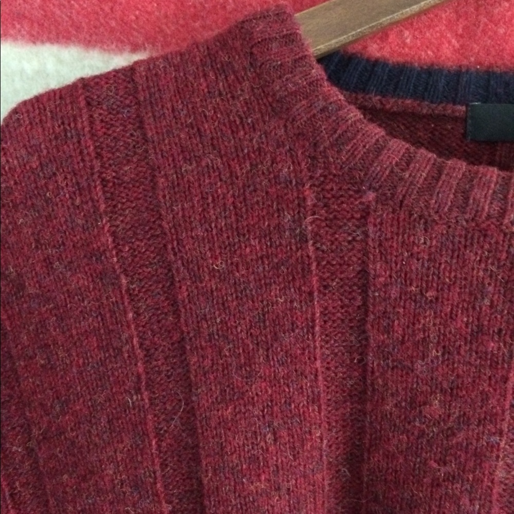 UK-L Vintage BHS Burgundy Wool Sweater